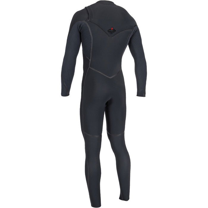 2024 O'Neill Mens Hyperfreak Fire 4/3mm Chest Zip Wetsuit 5512 - Black